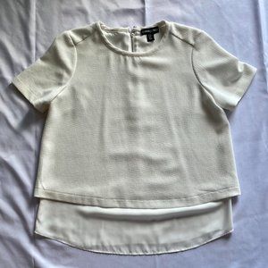 Cynthia Rowley White Short-Sleeve Blouse